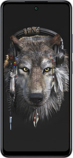 Силиконовый чехол Волк-меломан для Infinix Smart 8 Plus - 875u-3677 изображение 