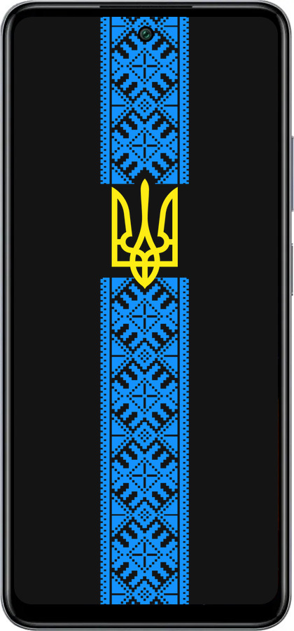 Силиконовый чехол Тризуб в вышиванке для Infinix Smart 8 Plus - 1158u-3677 изображение 