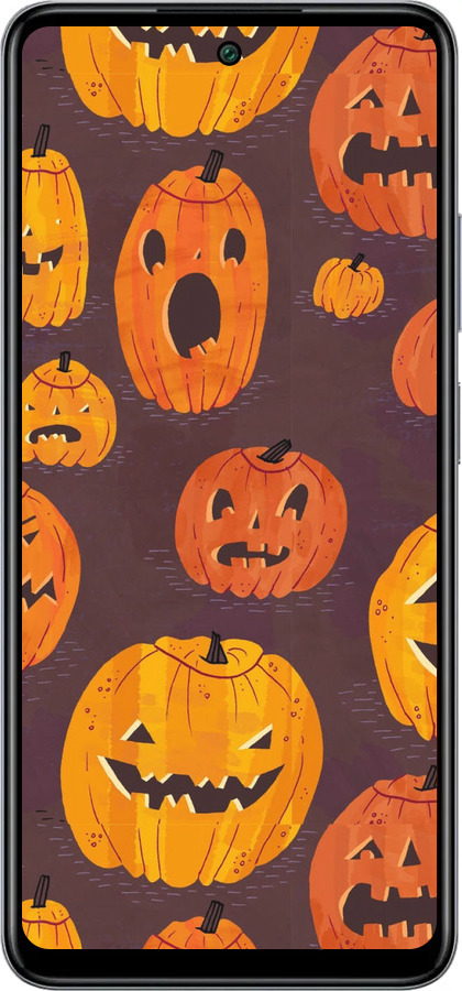 Силіконовий чехол Гарбузи на Хелловін для Infinix Smart 8 Plus - 233u-3677 изображение 