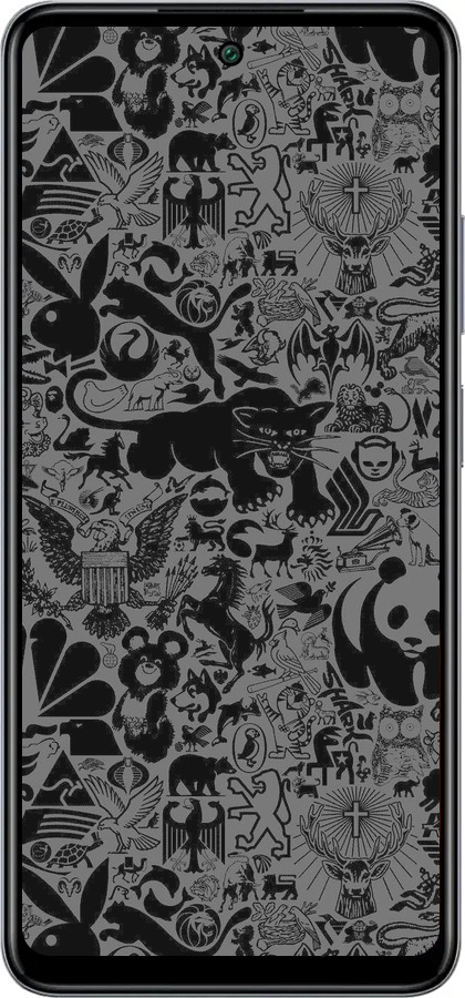 Силиконовый чехол Чёрно-серый стикер бомбинг для Infinix Smart 8 Plus - 2432u-3677 изображение 