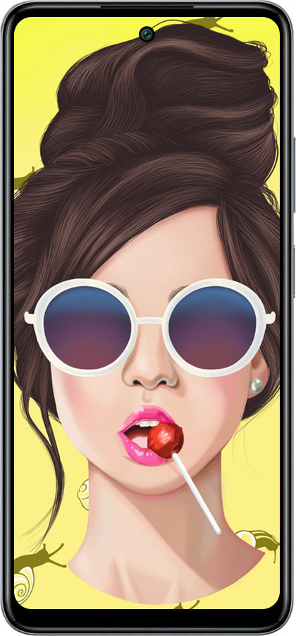 Силіконовий чехол Дівчина з чупа-чупсом для Infinix Smart 8 Plus - 3979u-3677 изображение 