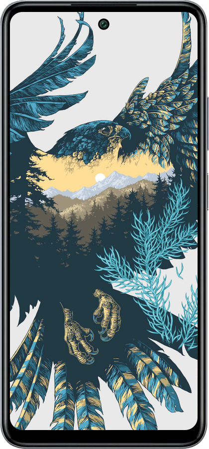 Силиконовый чехол Арт-орел на фоне природы для Infinix Smart 8 Plus - 3983u-3677 изображение 