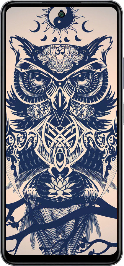 Силиконовый чехол Узорчатая сова для Infinix Smart 8 Plus - 4000u-3677 изображение 