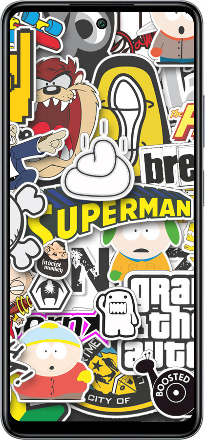 Силиконовый чехол Popular logos для Infinix Smart 8 Plus - 4023u-3677 изображение 