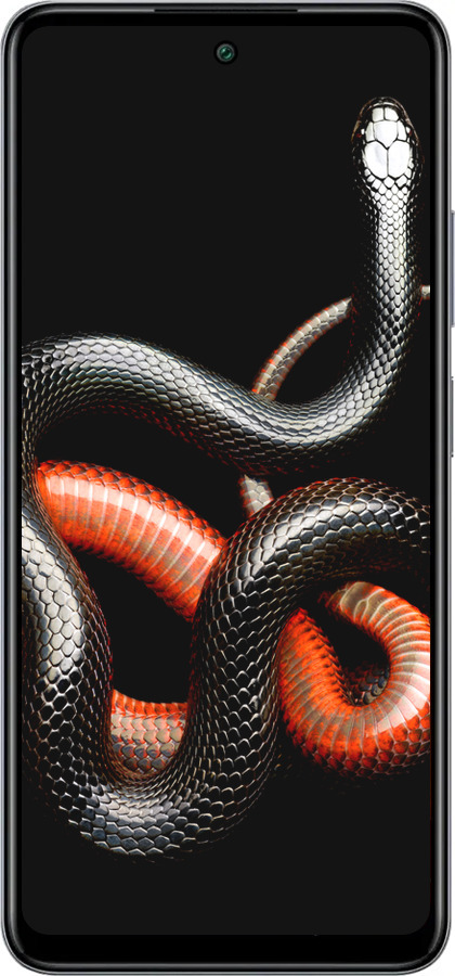 Силиконовый чехол Красно-черная змея на черном фоне для Infinix Smart 8 Plus - 4063u-3677 изображение 