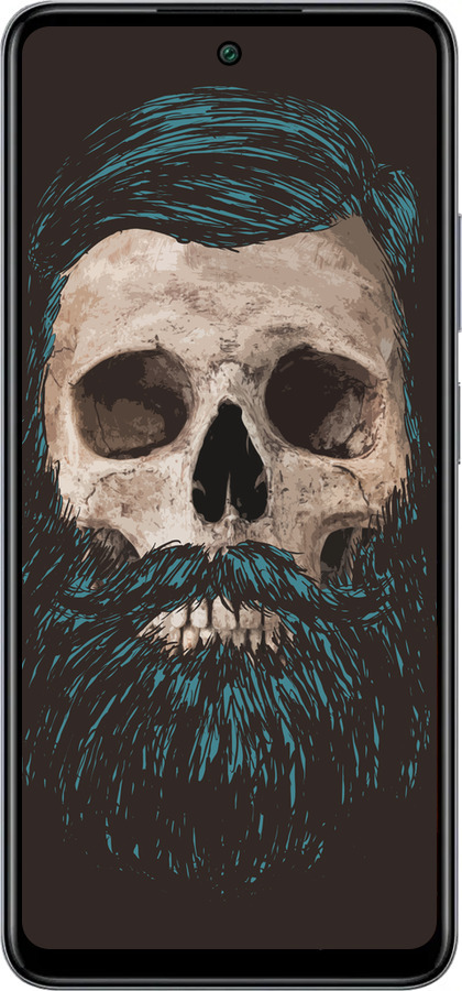 Силиконовый чехол Череп с бородой для Infinix Smart 8 Plus - 4102u-3677 изображение 