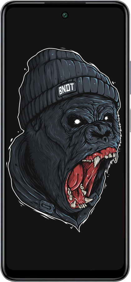 Силиконовый чехол Обезьяна в ярости для Infinix Smart 8 Plus - 4137u-3677 изображение 