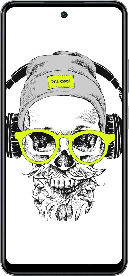 Силіконовий чехол Череп в окулярах і навушниках для Infinix Smart 8 Plus - 4144u-3677 изображение 