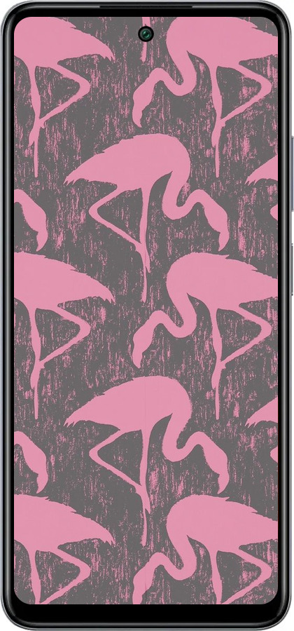 Силиконовый чехол Vintage-Flamingos для Infinix Smart 8 Plus - 4171u-3677 изображение 