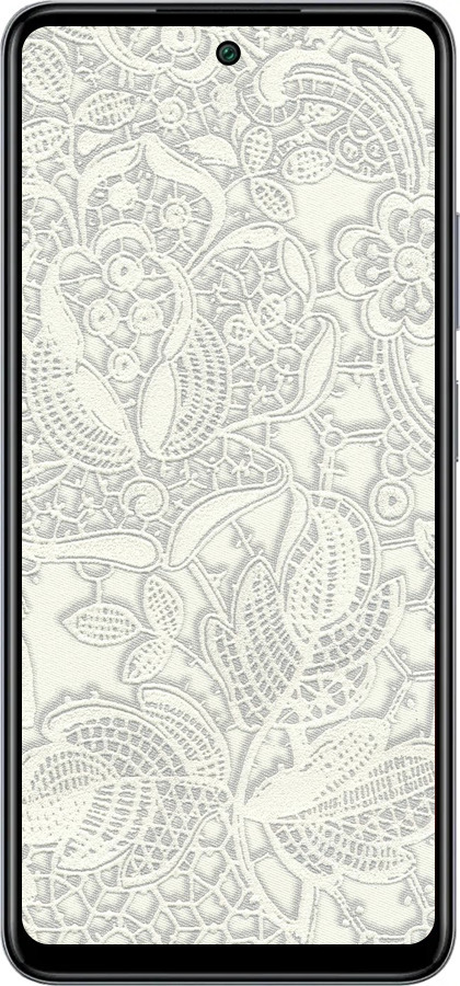 Силиконовый чехол Белое кружево для Infinix Smart 8 Plus - 4383u-3677 изображение 