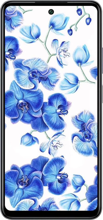 Силиконовый чехол Голубые орхидеи для Infinix Smart 8 Plus - 4406u-3677 изображение 