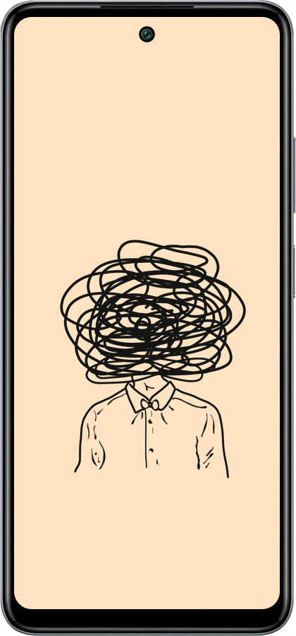 Силиконовый чехол Мысли для Infinix Smart 8 Plus - 4568u-3677 изображение 