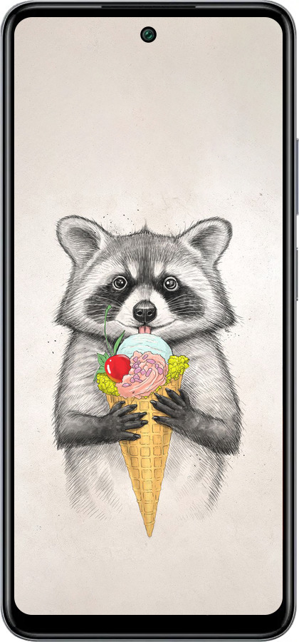 Силіконовий чехол Єнотик з морозивом для Infinix Smart 8 Plus - 4602u-3677 изображение 