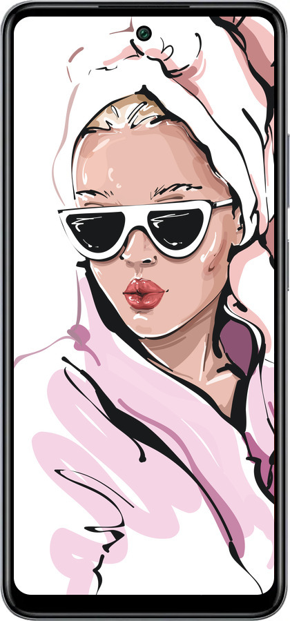 Силиконовый чехол Девушка в очках 2 для Infinix Smart 8 Plus - 4714u-3677 изображение 