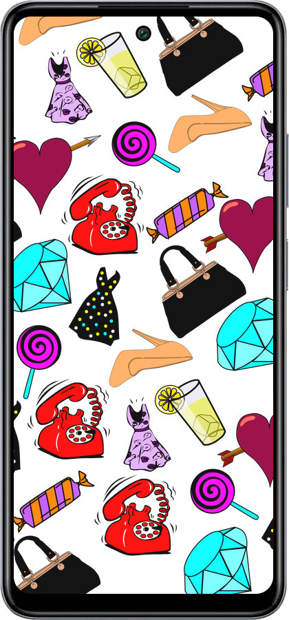Силиконовый чехол stickers для Infinix Smart 8 Plus - 4757u-3677 изображение 
