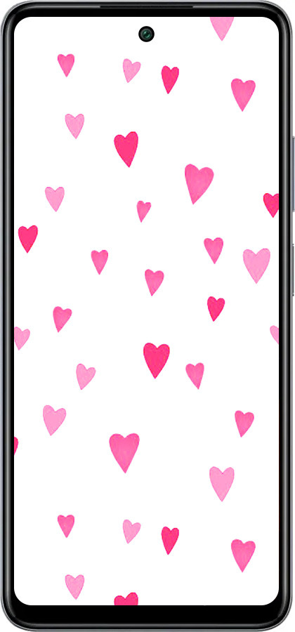 Силиконовый чехол Сердечки 2 для Infinix Smart 8 Plus - 4763u-3677 изображение 