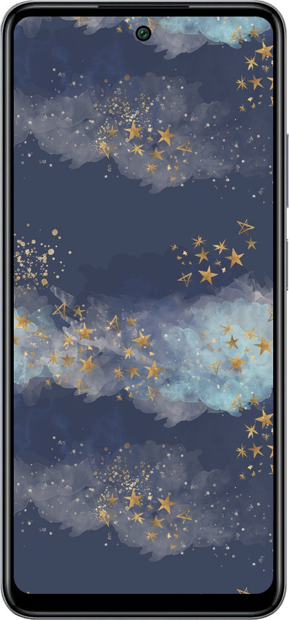 Силиконовый чехол Ночь золотые звезды для Infinix Smart 8 Plus - 5421u-3677 изображение 