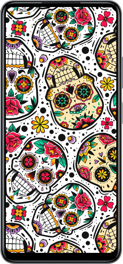 Силіконовий чехол Черепи для Infinix Smart 8 Plus - 5471u-3677 изображение 