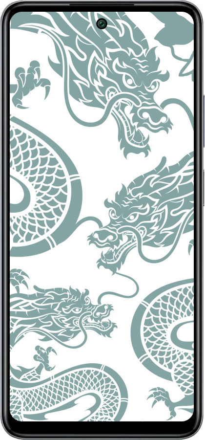 Силиконовый чехол Дракон для Infinix Smart 8 Plus - 5476u-3677 изображение 