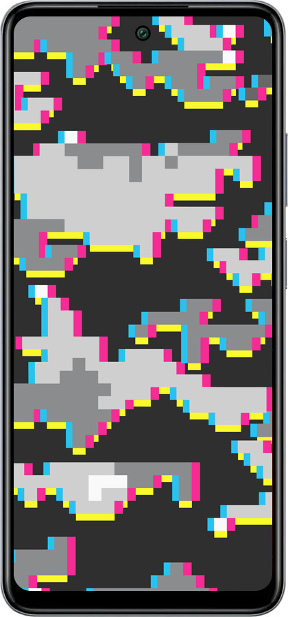 Силиконовый чехол Пиксельный камуфляж для Infinix Smart 8 Plus - 5481u-3677 изображение 