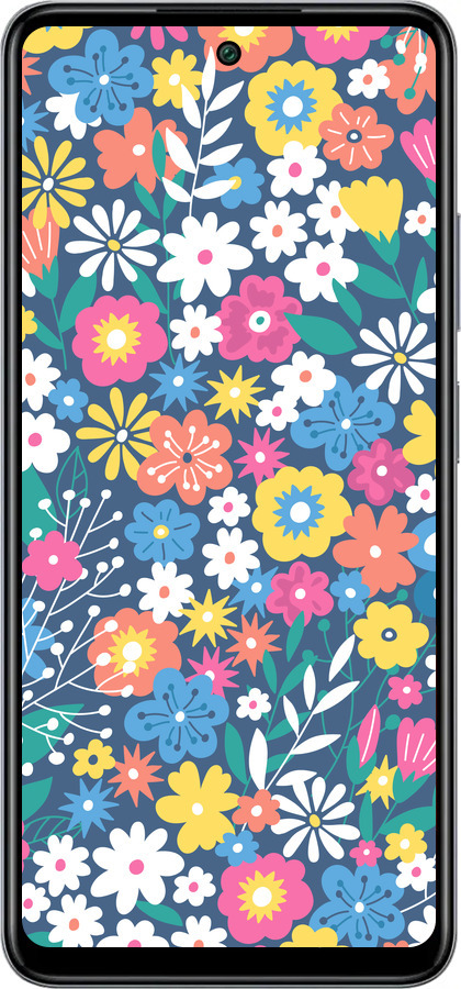 Силиконовый чехол Цветочный фон v4 для Infinix Smart 8 Plus - 5494u-3677 изображение 