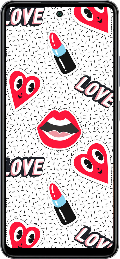 Силиконовый чехол Стикеры v3 для Infinix Smart 8 Plus - 5502u-3677 изображение 