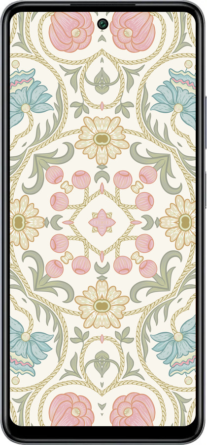 Силиконовый чехол Цветочный орнамент v2 для Infinix Smart 8 Plus - 5513u-3677 изображение 