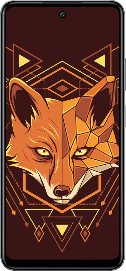 Силіконовий чехол Лисиця геометрія для Infinix Smart 8 Plus - 5607u-3677 изображение 