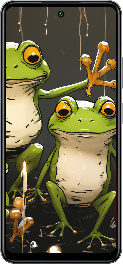 Силіконовий чехол Жабки 2 для Infinix Smart 8 Plus - 5657u-3677 изображение 