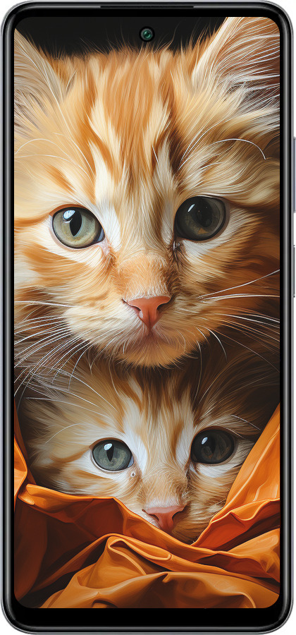 Силиконовый чехол Котики 2 для Infinix Smart 8 Plus - 5664u-3677 изображение 