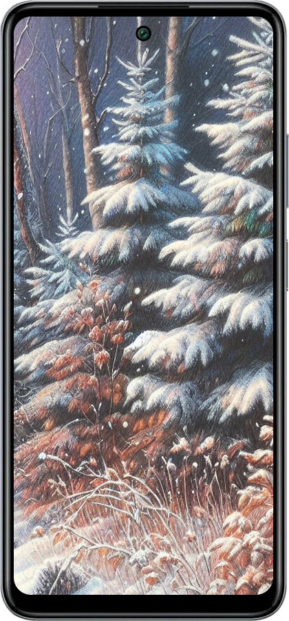 Силиконовый чехол Зимний пейзаж для Infinix Smart 8 Plus - 5814u-3677 изображение 