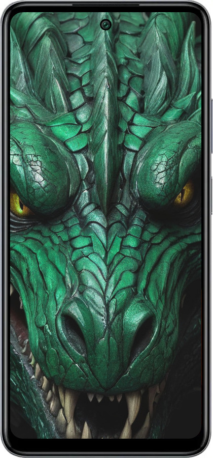 Силиконовый чехол Зелёный дракон v2 для Infinix Smart 8 Plus - 5817u-3677 изображение 