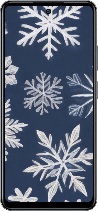 Силіконовий чехол Сніжинки для Infinix Smart 8 Plus - 5821u-3677 изображение 