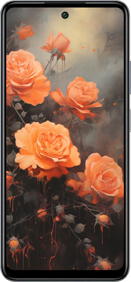 Силиконовый чехол Оранжевые розы для Infinix Smart 8 Plus - 5944u-3677 изображение 