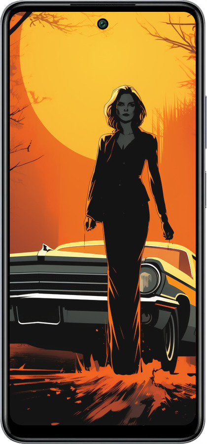 Силиконовый чехол Чехол для телефона Девушка возле автомобиля для Infinix Smart 8 Plus - 5946u-3677 изображение 