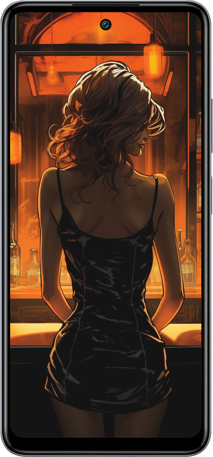 Силіконовий чехол Чохол для телефону Дівчина в барі для Infinix Smart 8 Plus - 5947u-3677 изображение 