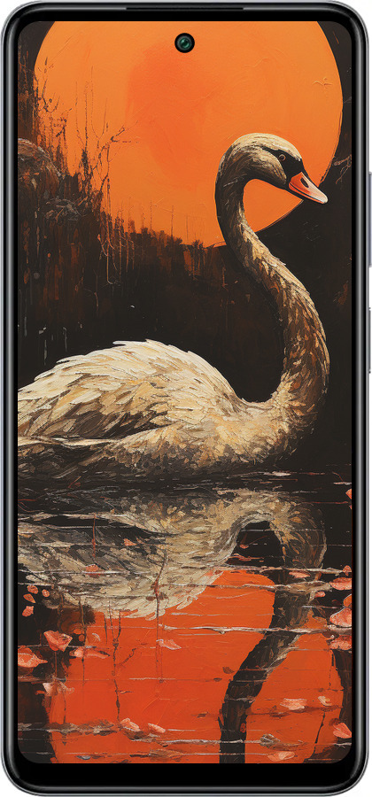 Силиконовый чехол Лебедь для Infinix Smart 8 Plus - 5964u-3677 изображение 