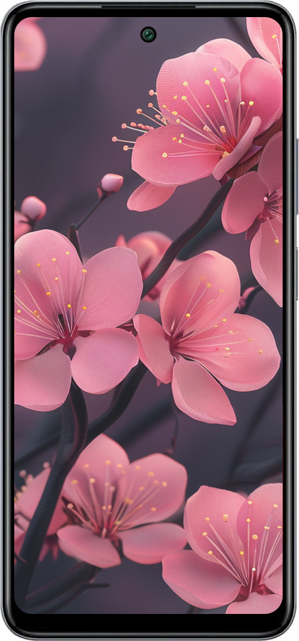 Силиконовый чехол Пурпурная сакура для Infinix Smart 8 Plus - 6075u-3677 изображение 