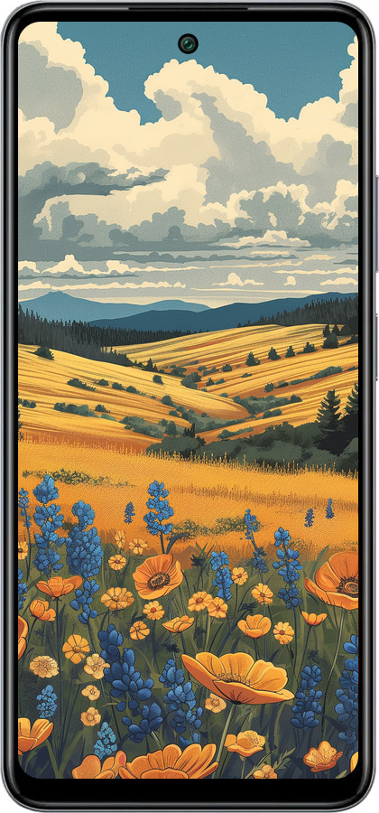 Силиконовый чехол Украинское поле для Infinix Smart 8 Plus - 6082u-3677 изображение 