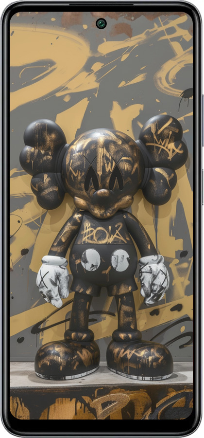 Силіконовий чехол Bronze kaws для Infinix Smart 8 Plus - 6097u-3677 изображение 