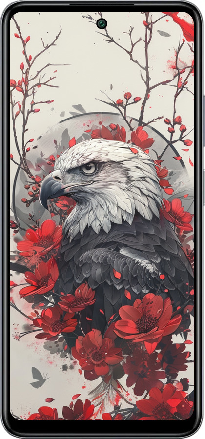 Силиконовый чехол Рубиновый орел для Infinix Smart 8 Plus - 6103u-3677 изображение 