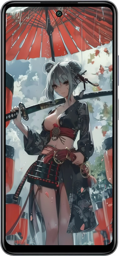 Силиконовый чехол Гейша-воин для Infinix Smart 8 Plus - 6124u-3677 изображение 