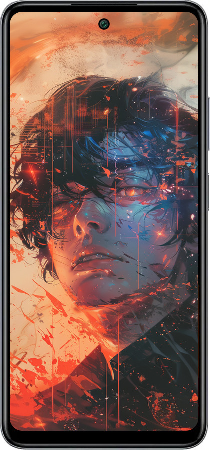 Силиконовый чехол Лицо в пламени для Infinix Smart 8 Plus - 6127u-3677 изображение 