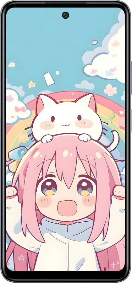 Силиконовый чехол Девочка аниме радуга для Infinix Smart 8 Plus - 6304u-3677 изображение 