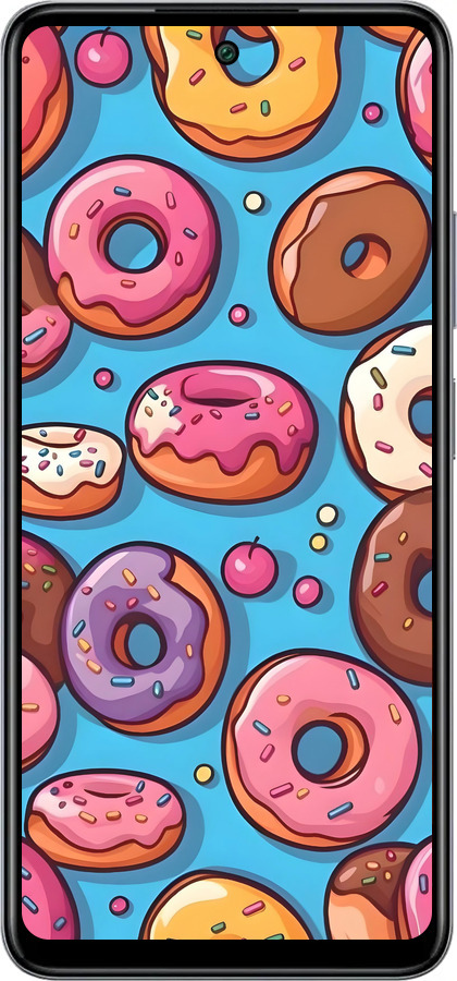 Силиконовый чехол Пончики для Infinix Smart 8 Plus - 6318u-3677 изображение 