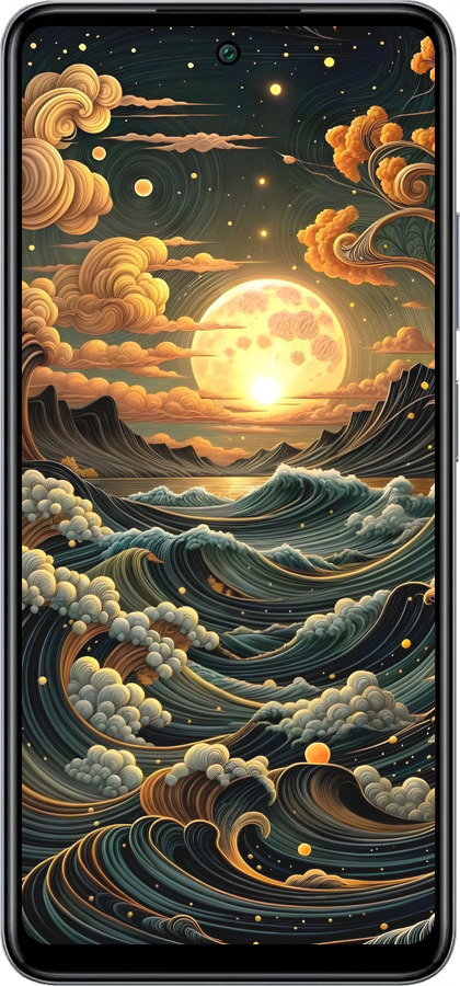 Силіконовий чехол Арт волны для Infinix Smart 8 Plus - 6332u-3677 изображение 