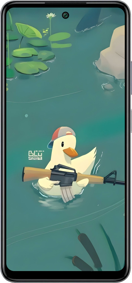 Силиконовый чехол Уточка с автоматом для Infinix Smart 8 Plus - 6356u-3677 изображение 