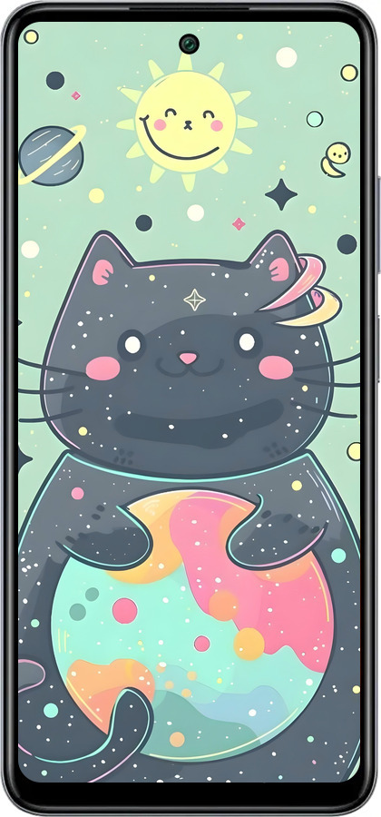 Силиконовый чехол Милый котик для Infinix Smart 8 Plus - 6364u-3677 изображение 