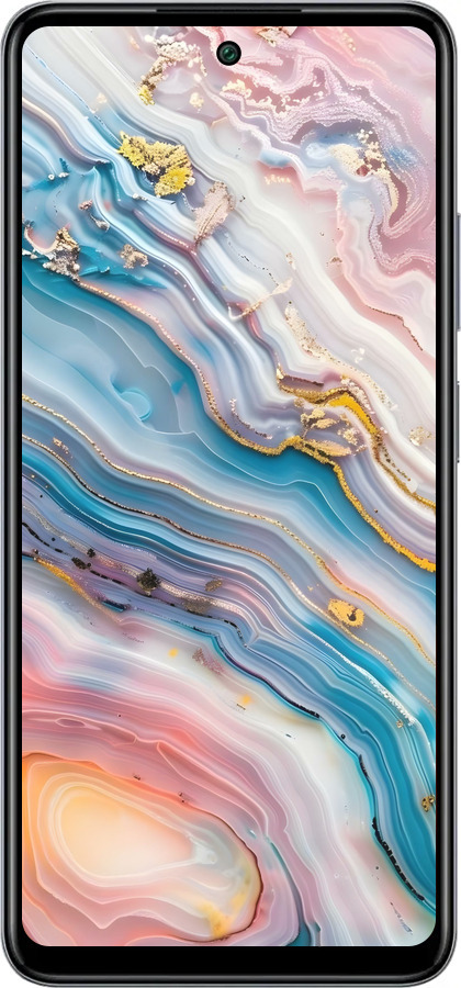 Силиконовый чехол Мрамор красивый для Infinix Smart 8 Plus - 6376u-3677 изображение 