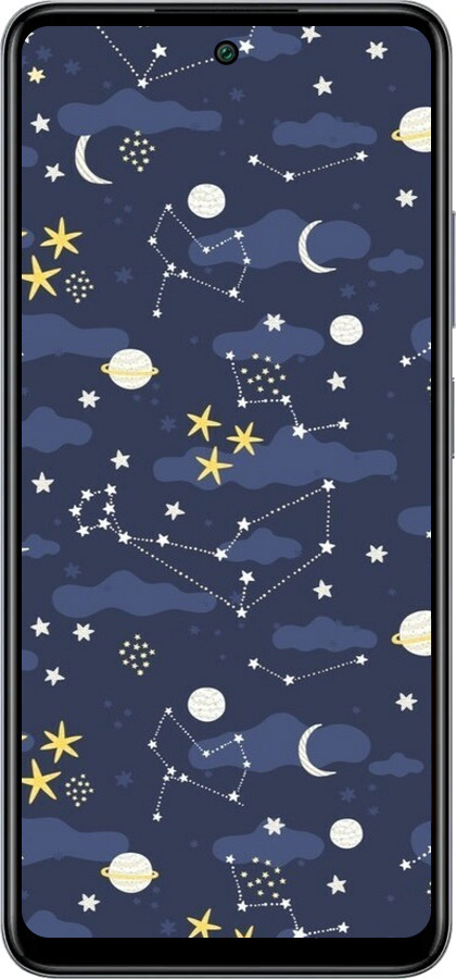 Силиконовый чехол Астрономический узор. Милый дизайн мультяшной вселенной для Infinix Smart 8 Plus - 6446u-3677 изображение 